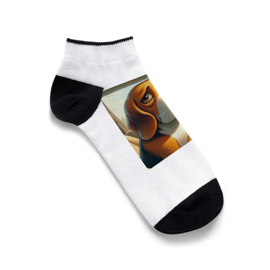 zelda_pianoの困り顔のスヌ Ankle Socks