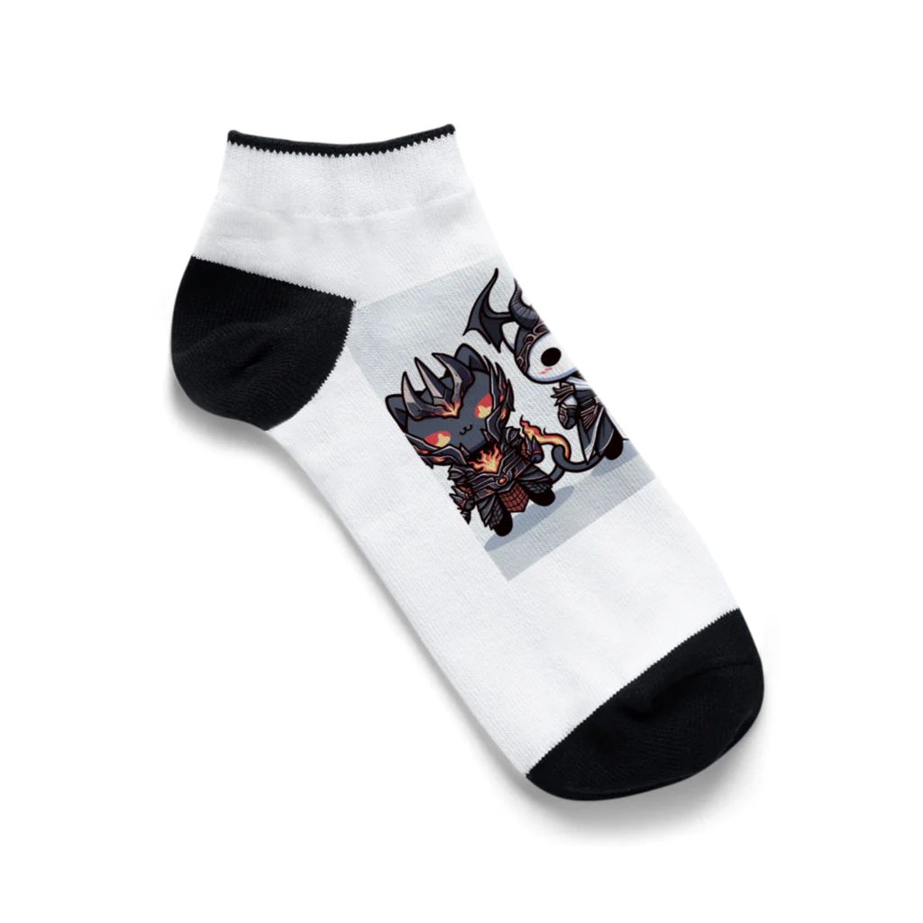 にゃんラボの魔王にゃんこと側近にゃんこ Ankle Socks