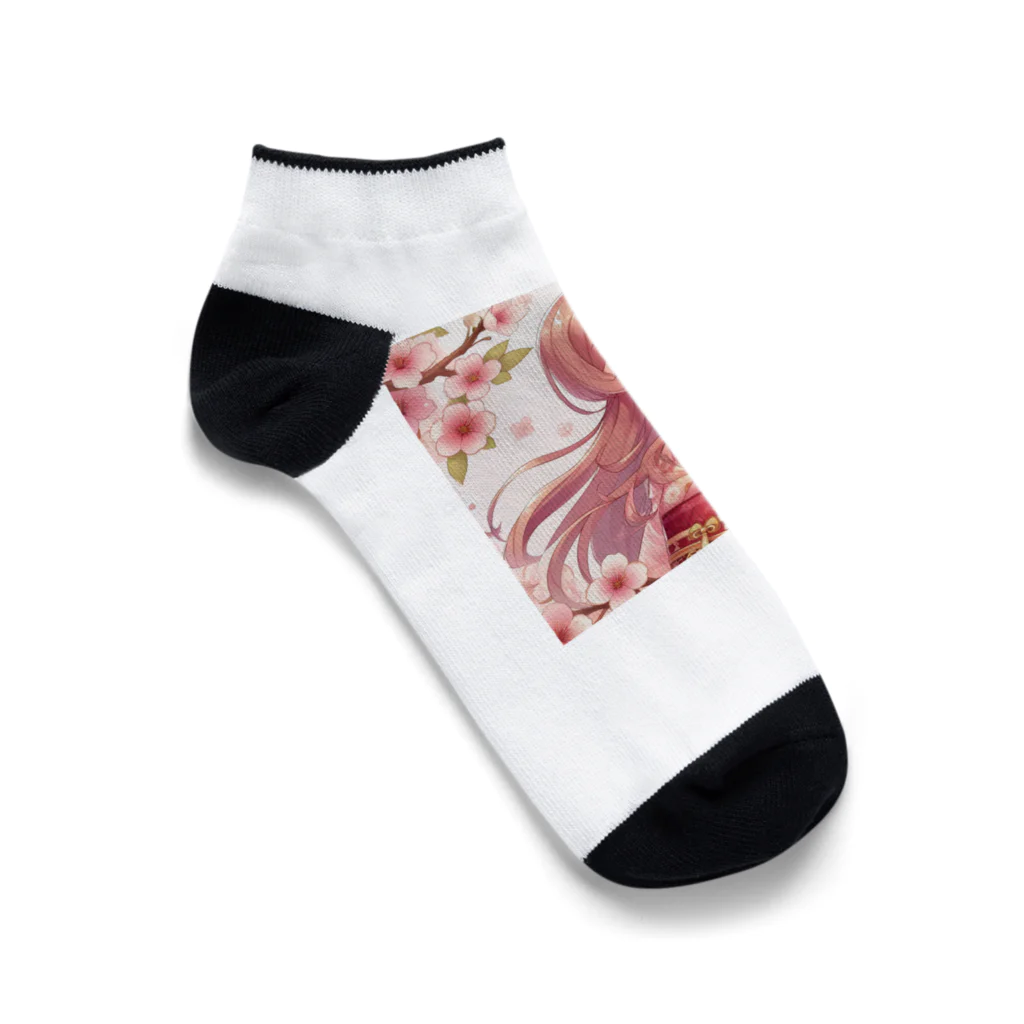 Japan-sakuraの桜の乙姫 Ankle Socks
