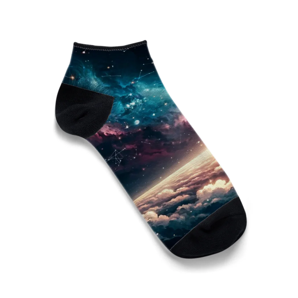 宇宙の神秘グッズ販売所のさいしょの宇宙 Ankle Socks