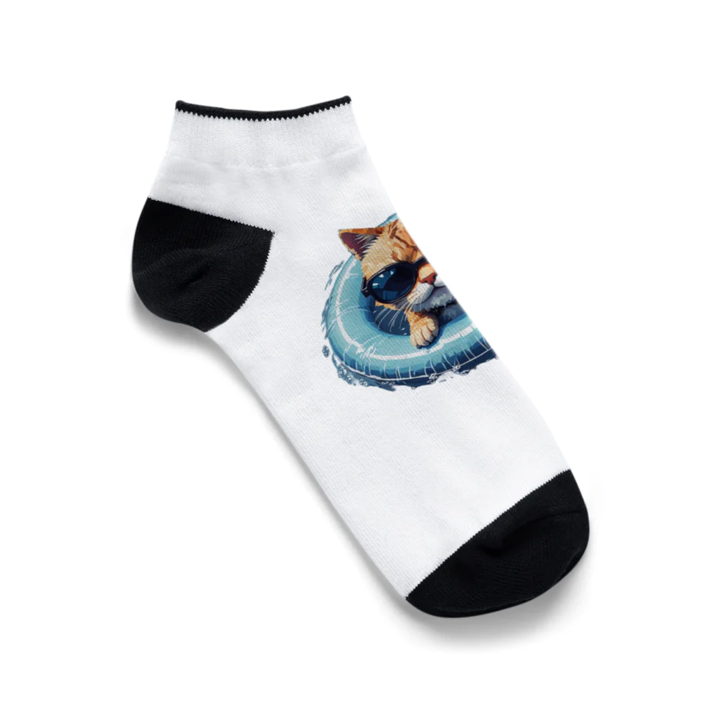 メロンパン猫のぷかぷか猫 Ankle Socks