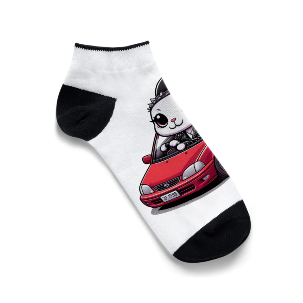 momonekokoのエモいウサギ Ankle Socks