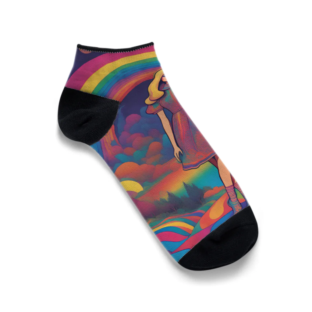 Unique Existenceのpsych girl Ankle Socks