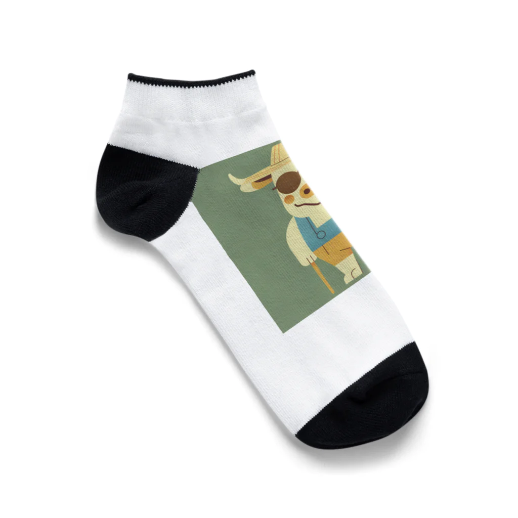 なべなべSHOPの牛のケイン Ankle Socks