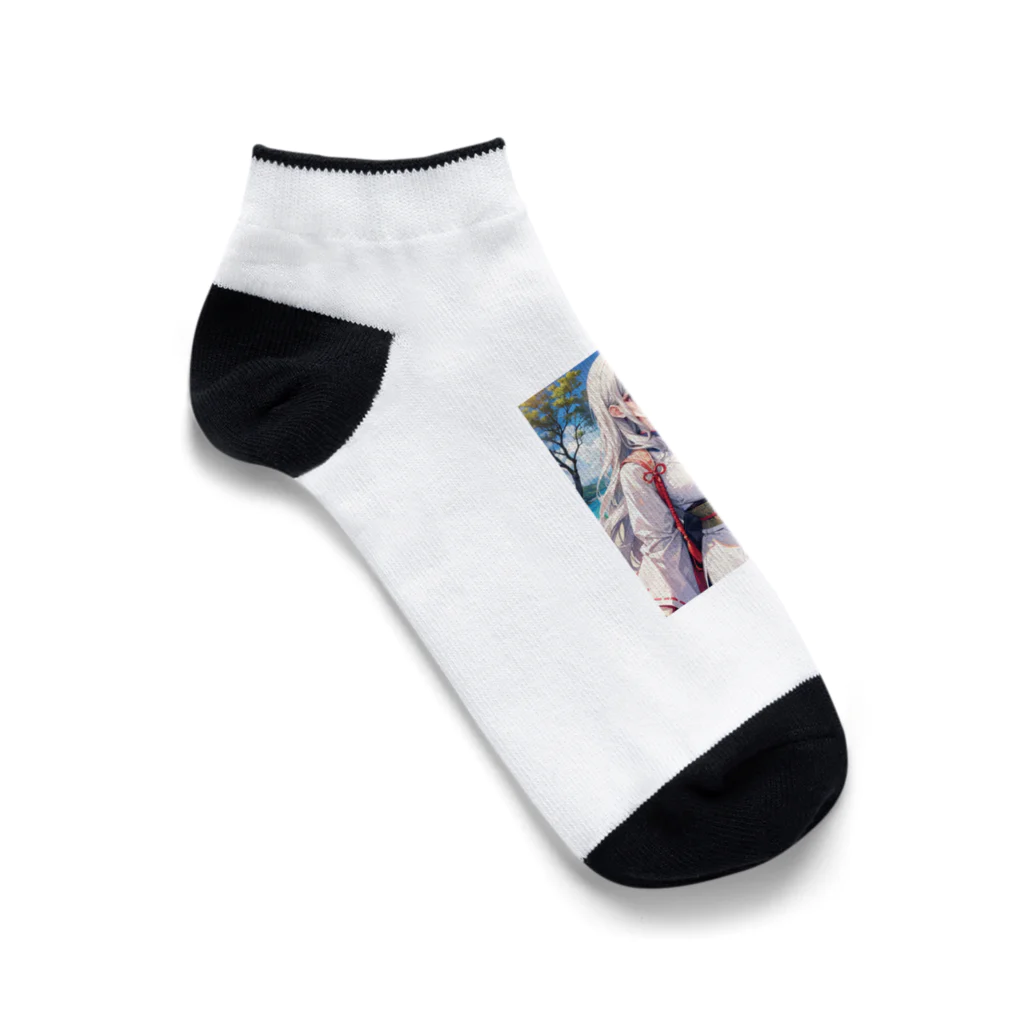 巫女スタぐらむの母性溢れる巫女 Ankle Socks