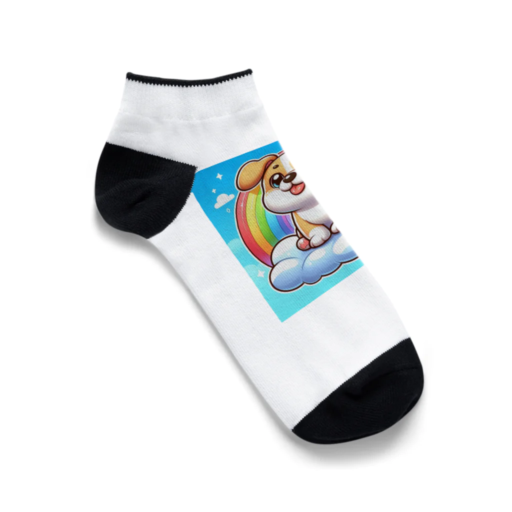 Minoyaの雲に乗った犬 Ankle Socks