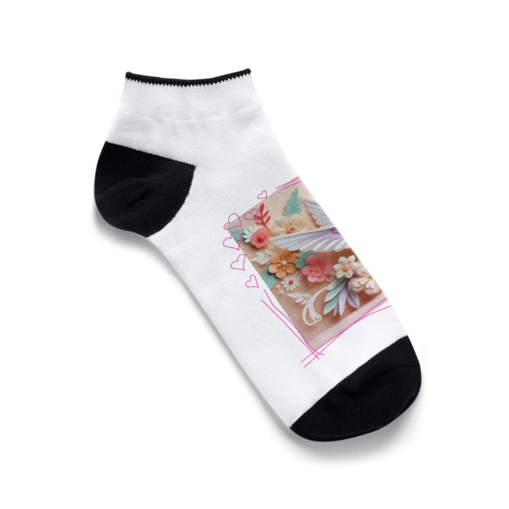 終わらない夢🌈のパステルカラーのハチドリ💞 Ankle Socks