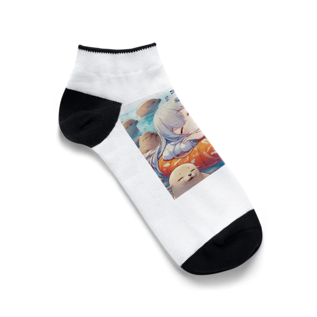 HERAX(へラックス）2号店の南極でアザラシと夢の中へ Ankle Socks