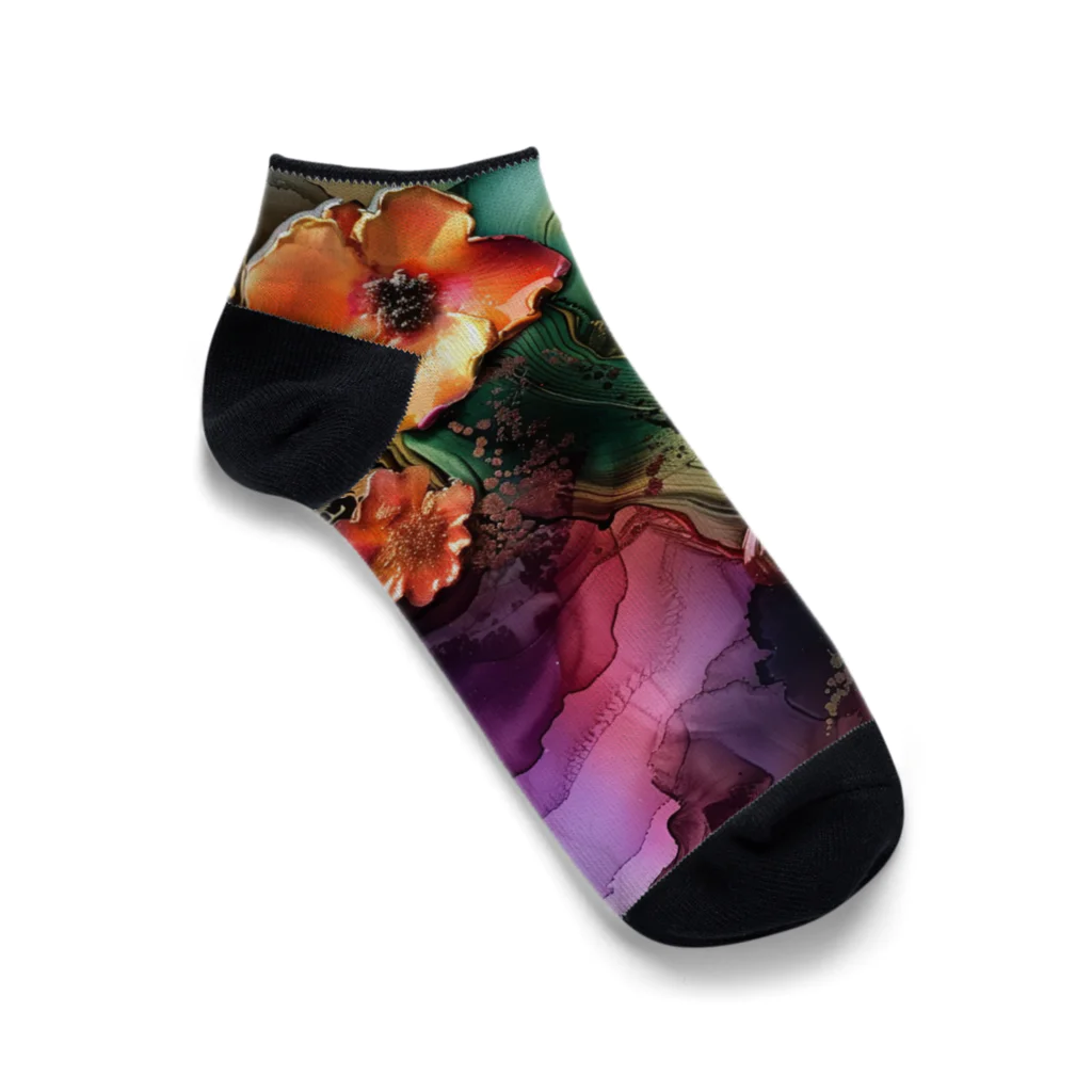 AQUAMETAVERSEの幻想的で綺麗な花　ラフルール　1859 Ankle Socks