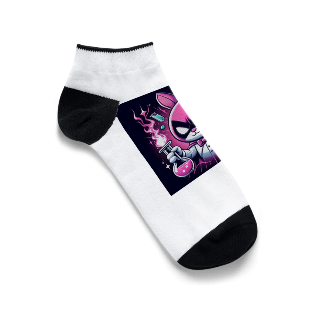 suzuri18026のうさぎ科学者 Ankle Socks