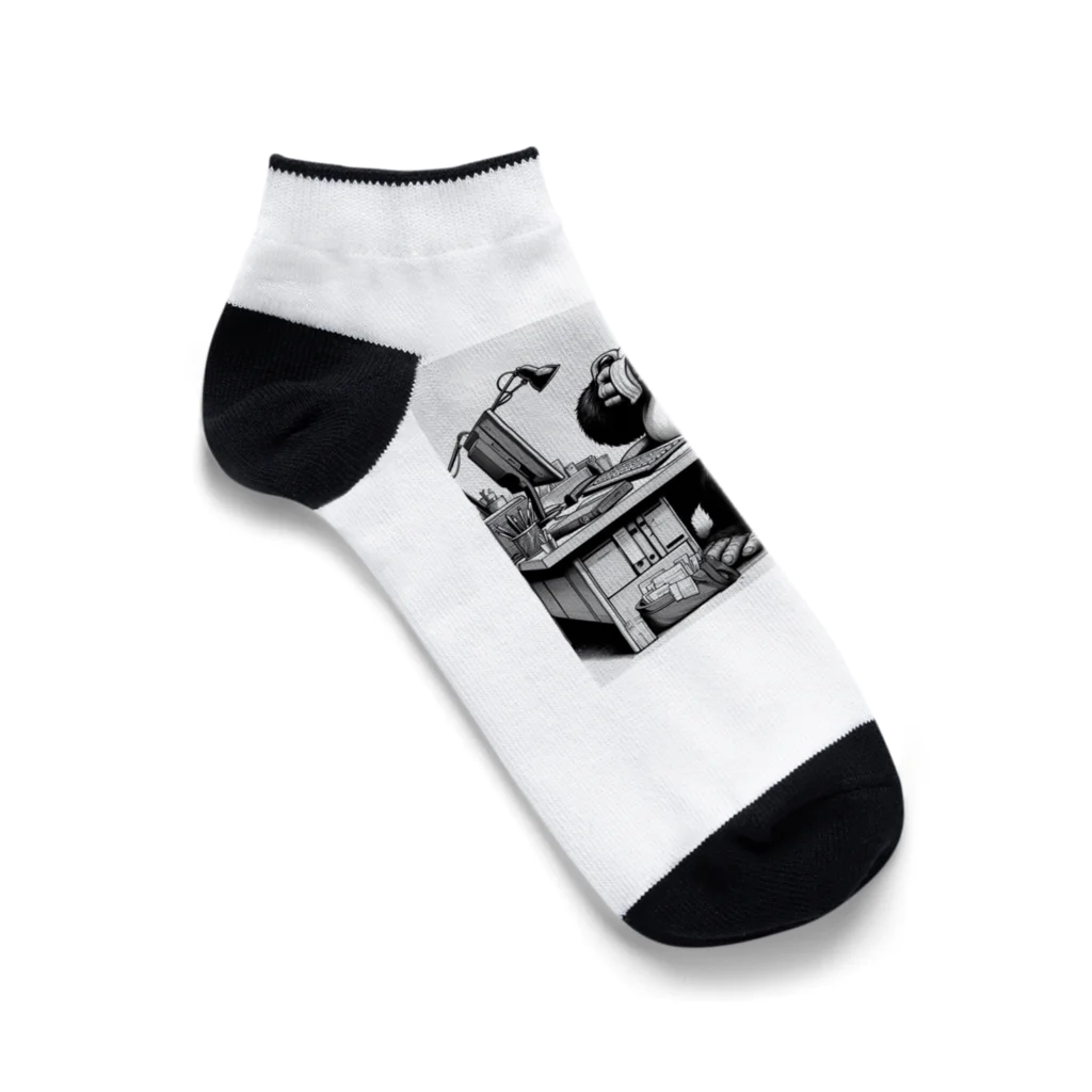 namidamakiのサラリーマンゴリラの昼食 Ankle Socks