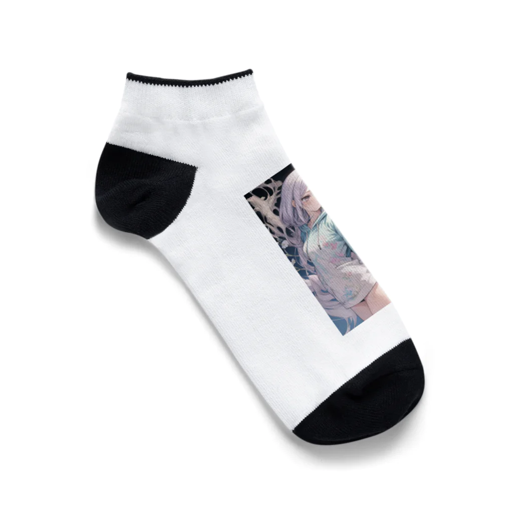 🐋うくはのお店の花と君3 Ankle Socks