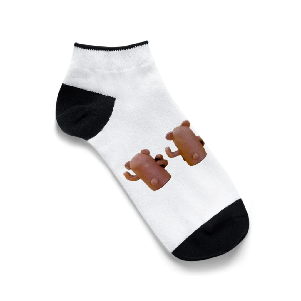 atelier_lapislazuliのくまはにわ4（うしろ） Ankle Socks