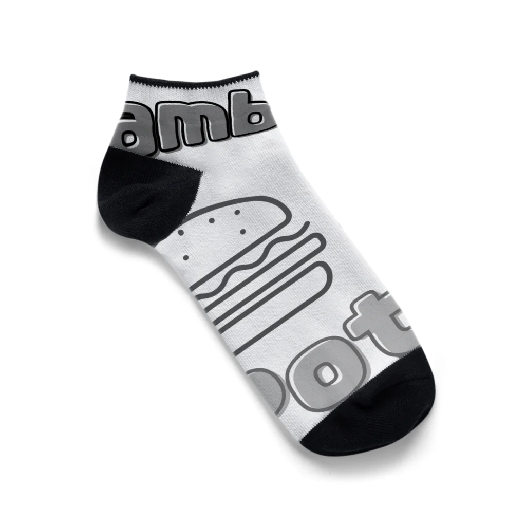 Moco_coのハンバーガーとポテト Ankle Socks