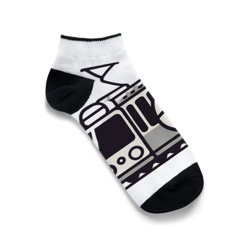 BOSATUの電車に乗ったうさぎ Ankle Socks