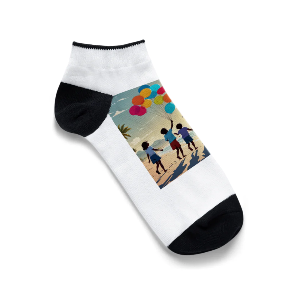 hitayakiの夏休み風船 Ankle Socks