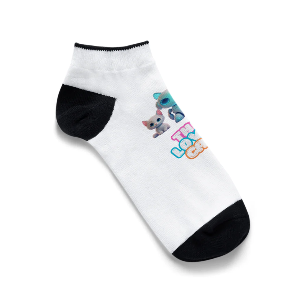 TURBO FACTORYのThree Lovely Cats😽 Ankle Socks