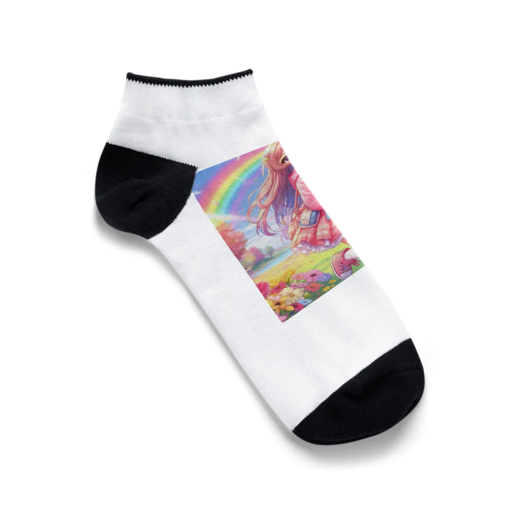 aaammmamのロリ　少女　ピンク髪 Ankle Socks