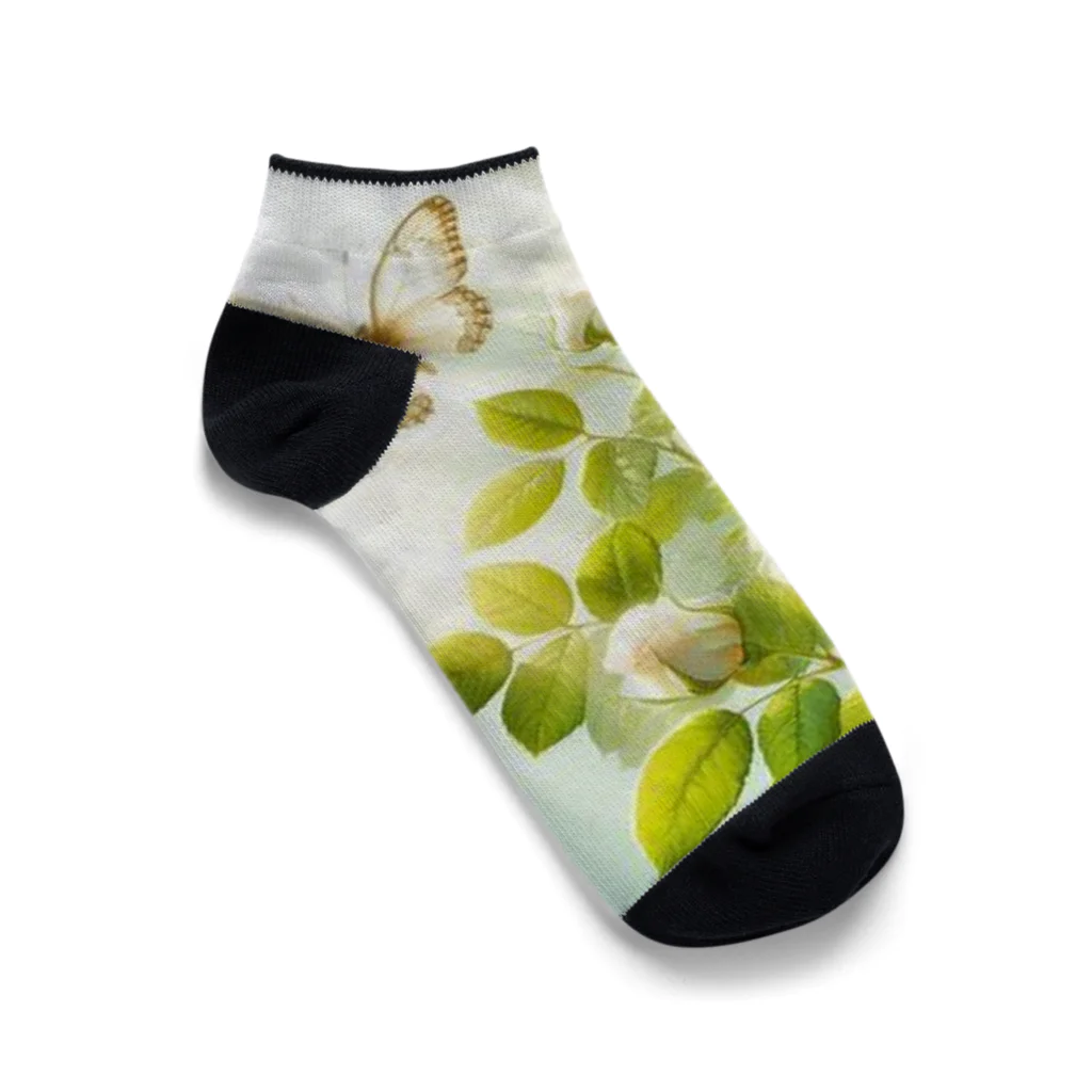 Rパンダ屋の「白薔薇」グッズ Ankle Socks
