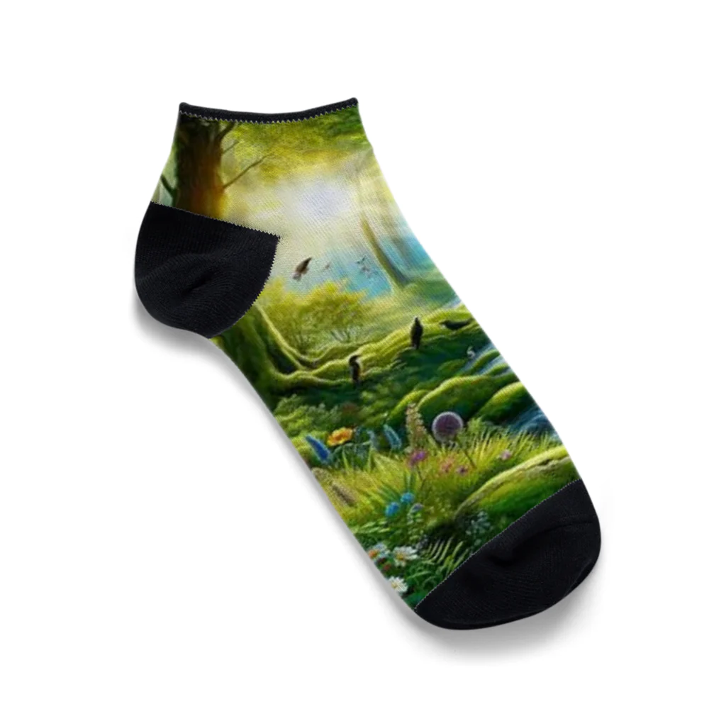 Rパンダ屋の「幻想的な森」グッズ Ankle Socks