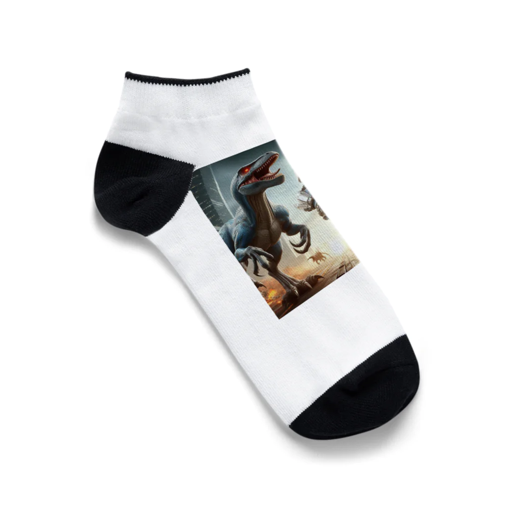OTIRUBUTUBUTUのラプトルvsロボットライオン Ankle Socks