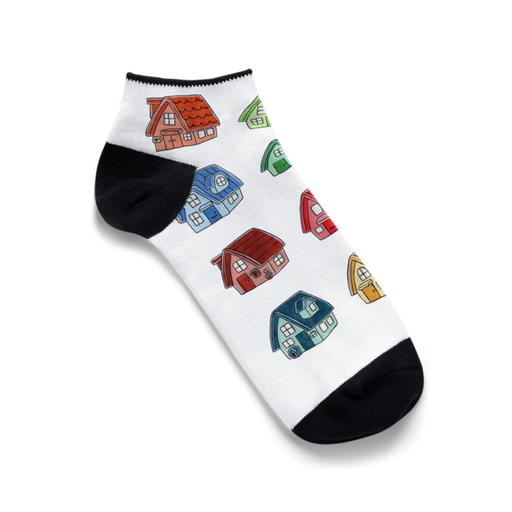 YUM DOLLSのカラフルなお家 Ankle Socks