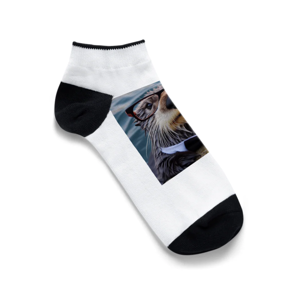 sallysanaの眼鏡フォーマルらっこ Ankle Socks