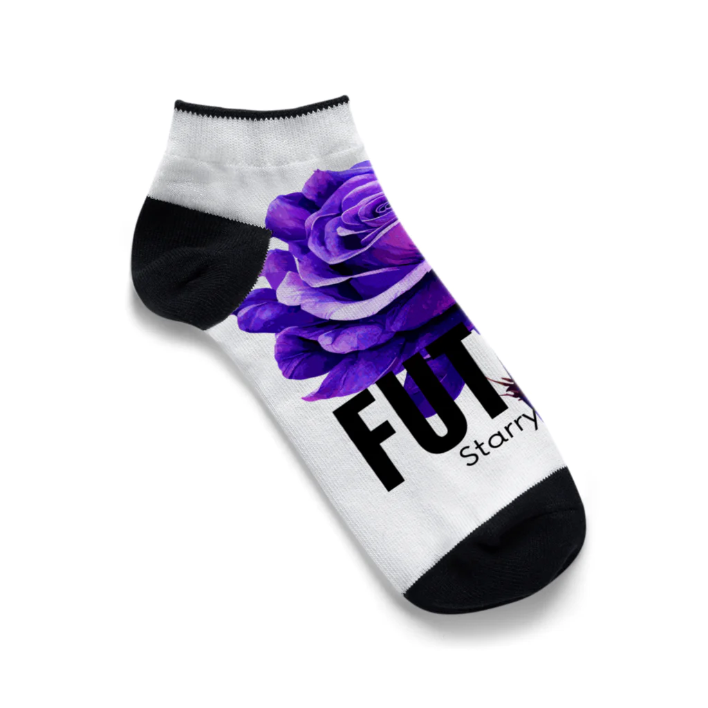 Future Starry Skyの紫色の薔薇 Ankle Socks