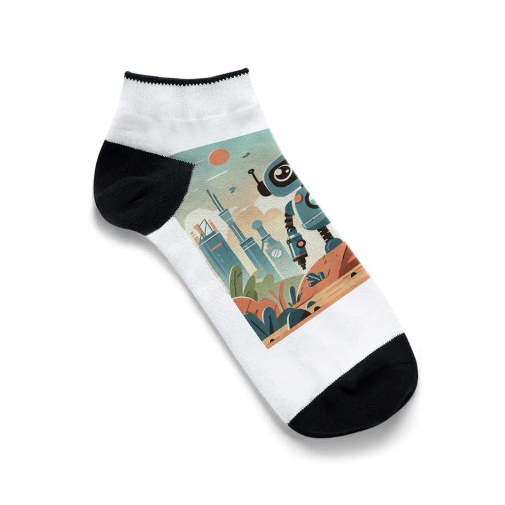 SaBATaNのほのぼのロボ3 Ankle Socks