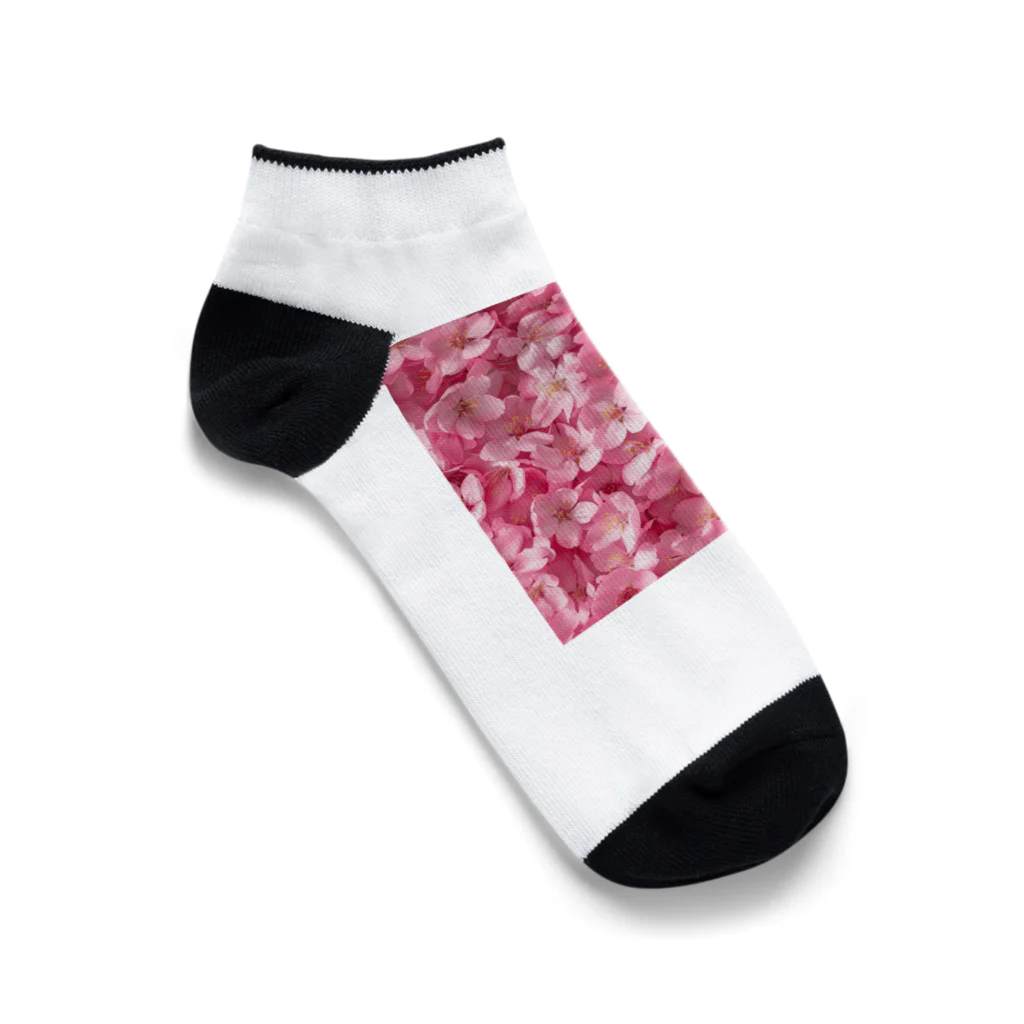 オンラインショップイエローリーフのピンクの花　桜　綺麗 Ankle Socks