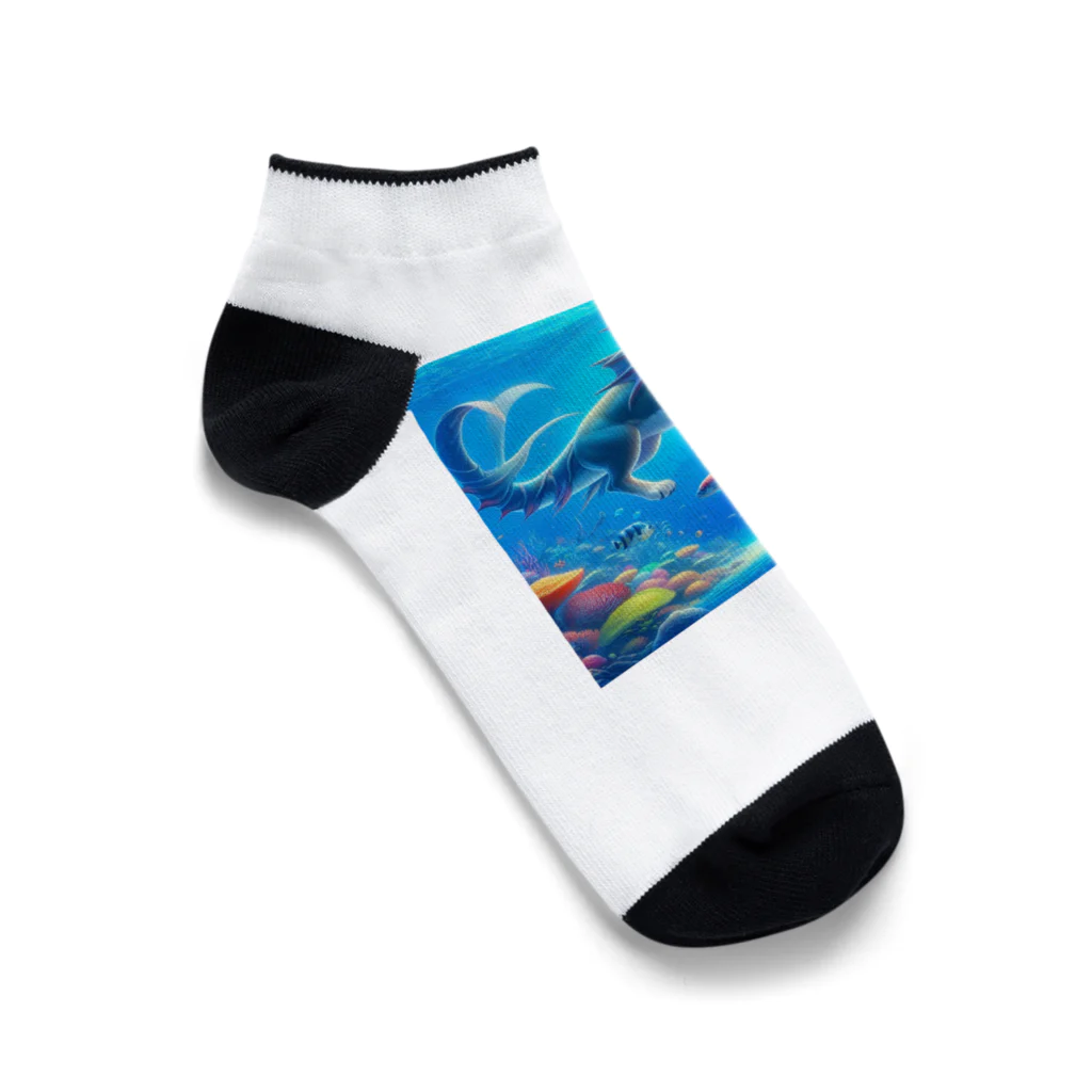 ocean roomのサメ✖️ライオン Ankle Socks