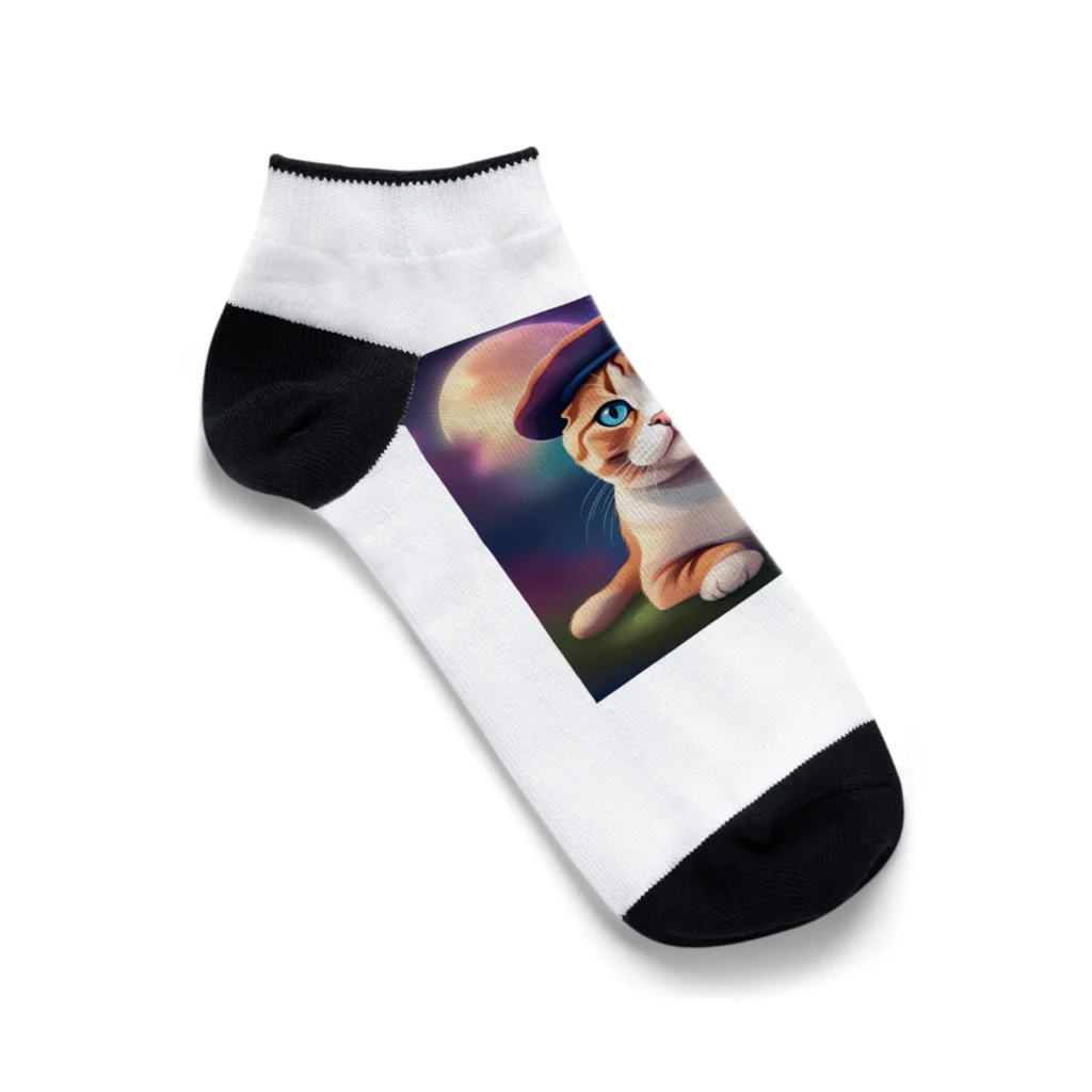 KONEKO_NEKOの宇宙猫 Ankle Socks