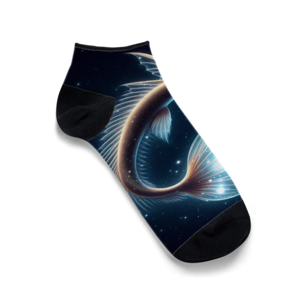 Create your own originalのスター・フィッシュキャット Ankle Socks