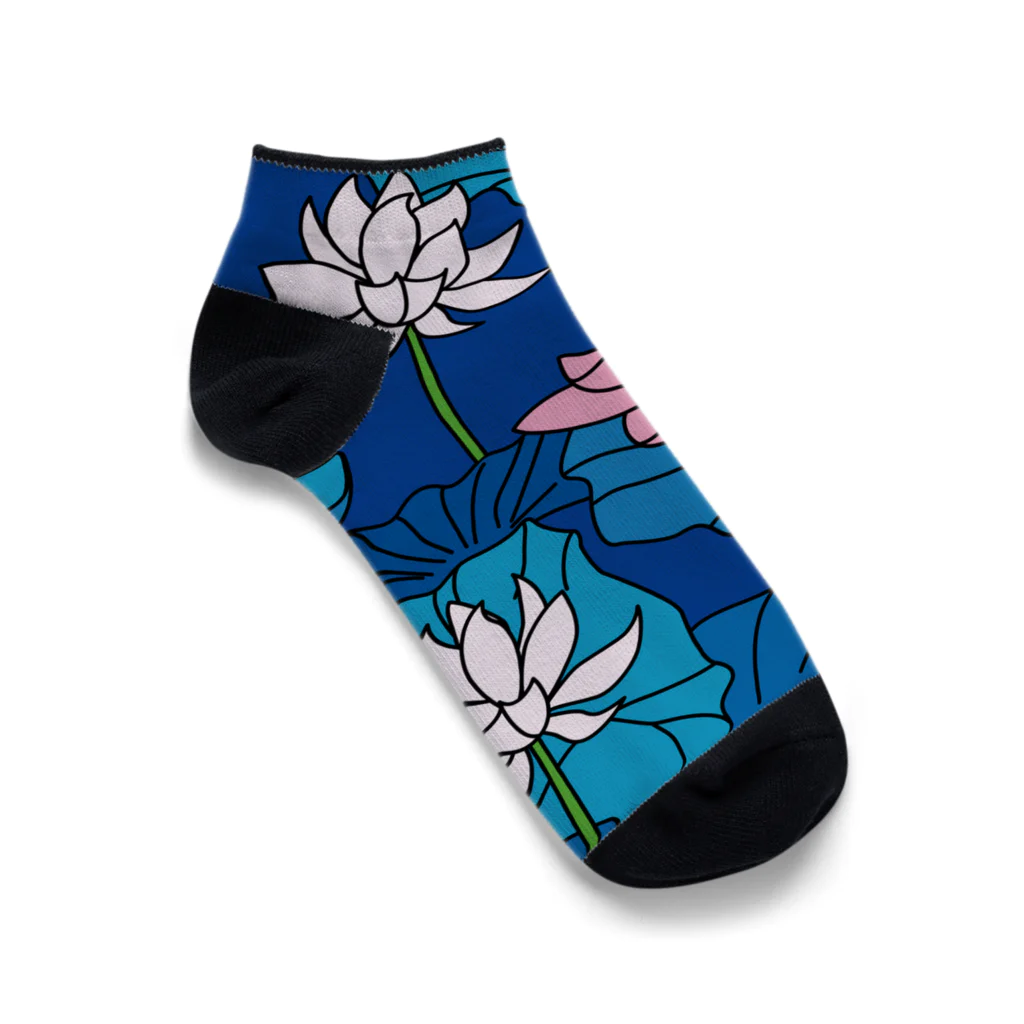 BlupiggのLOTUS  の青 Ankle Socks