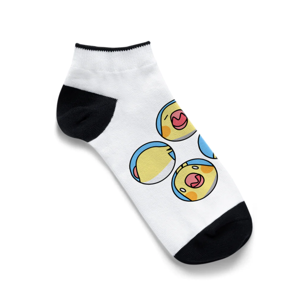 まめるりはことりのオカメインコばつ×【まめるりはことり】 Ankle Socks