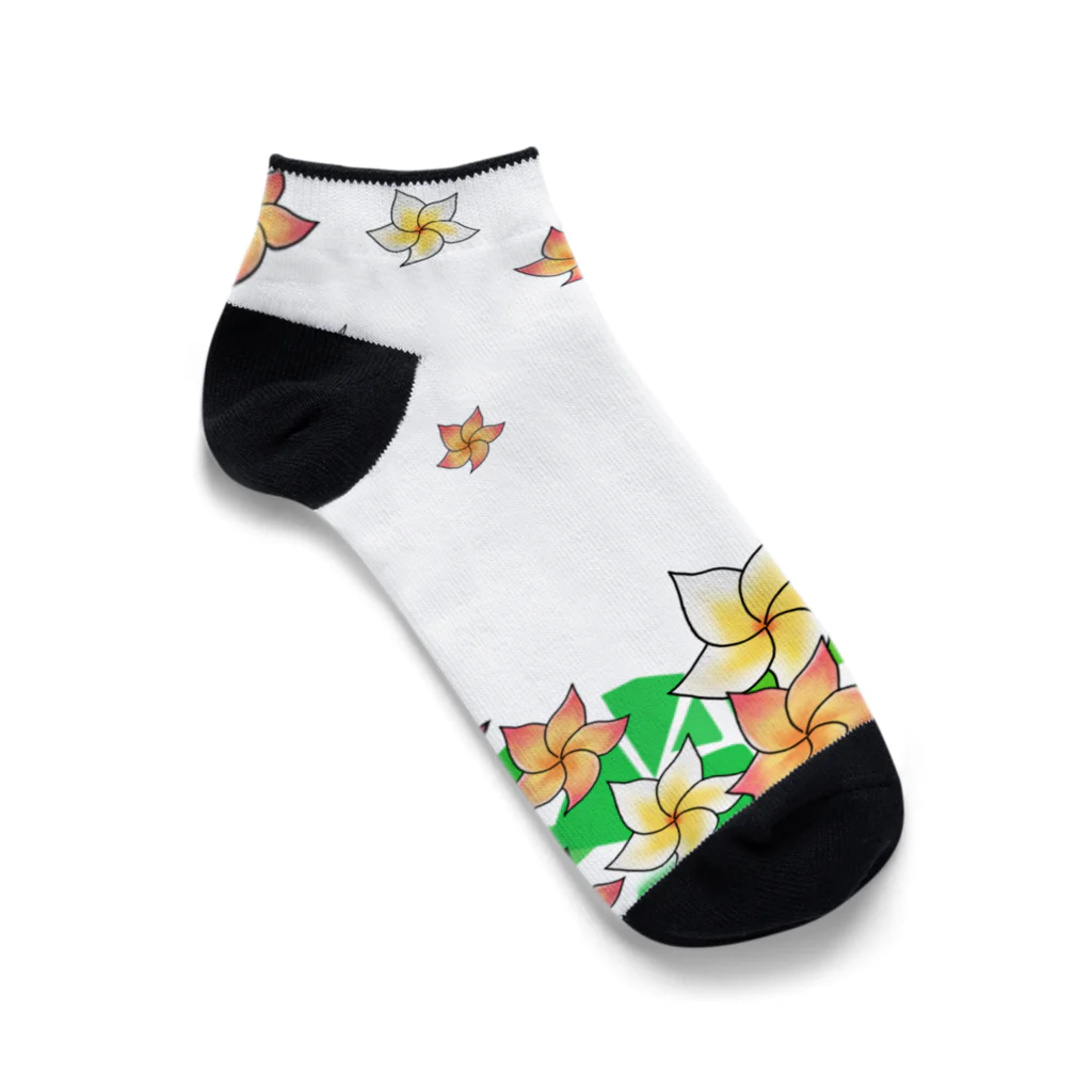 Lily bird（リリーバード）の舞うプルメリア① Ankle Socks