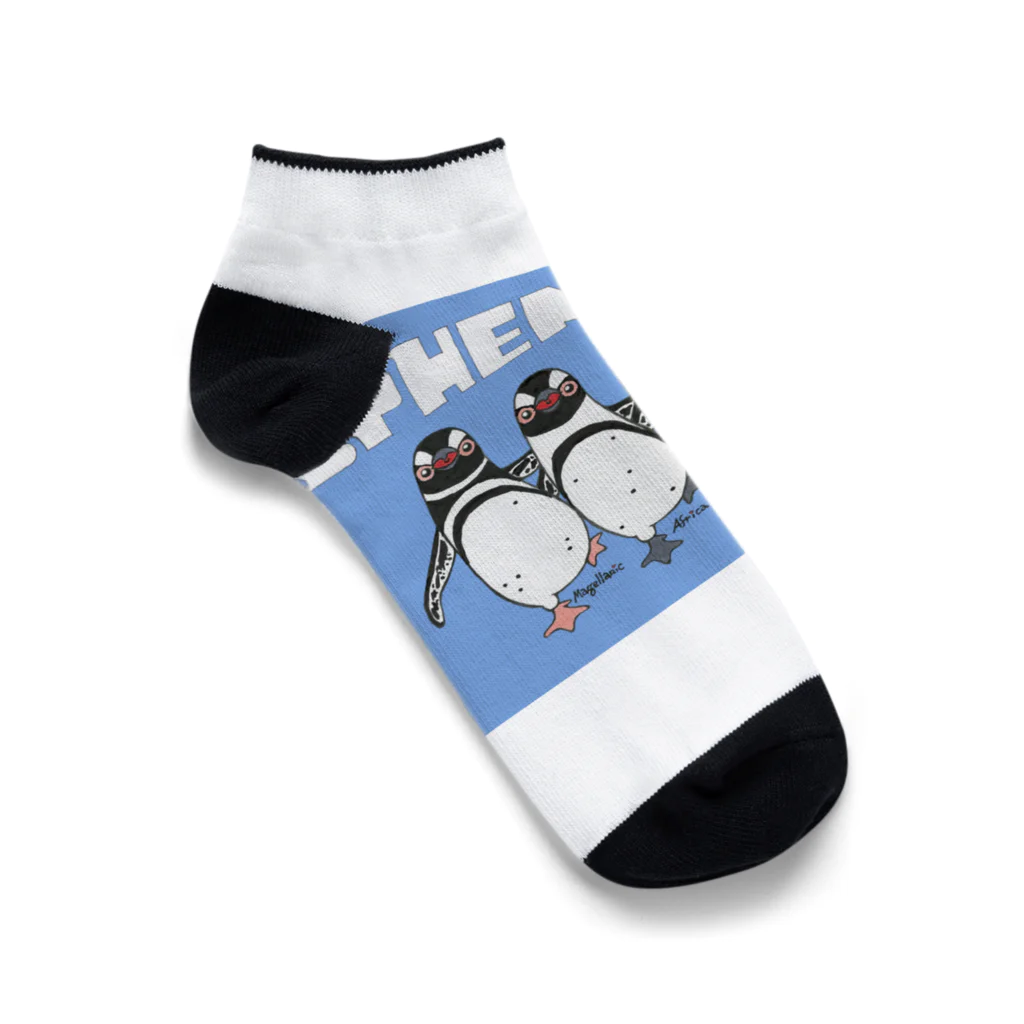 penguininkoのSpheniscus Quartet blueversion💙 Ankle Socks