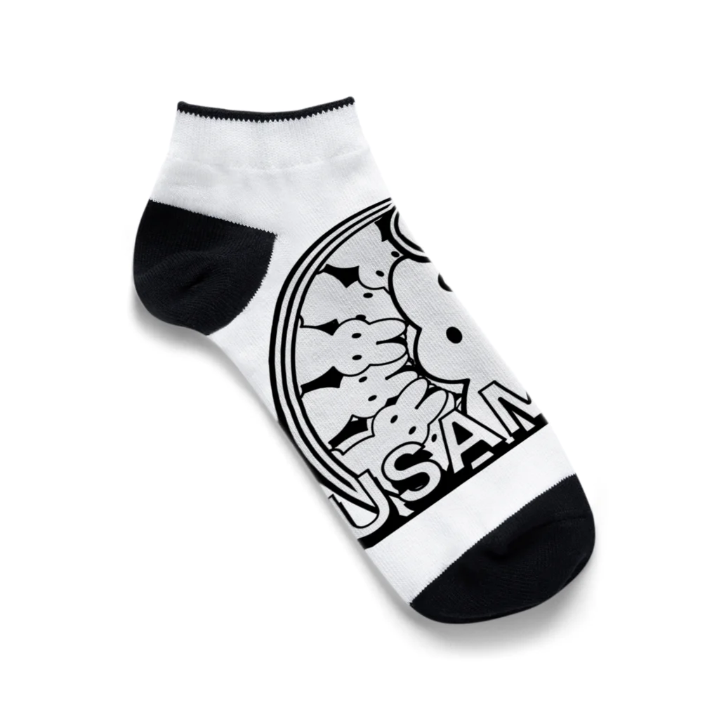 ✨🌈✨ユラクラカン🇯🇵 ✨🌈✨のUSAMEITA うさぎ　モノクロ Ankle Socks