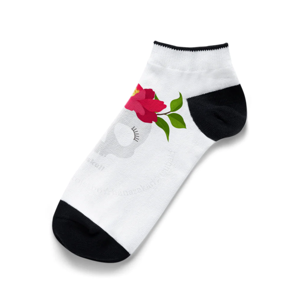 yuki-tsubakiのBetty skull 花盛り Ankle Socks