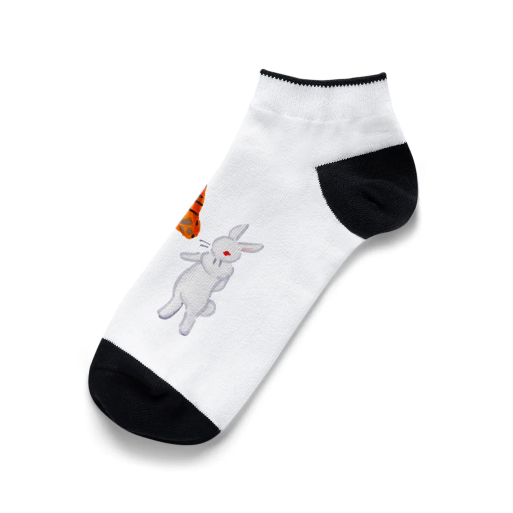 segasworksのトラちゃんとウサギちゃん Ankle Socks