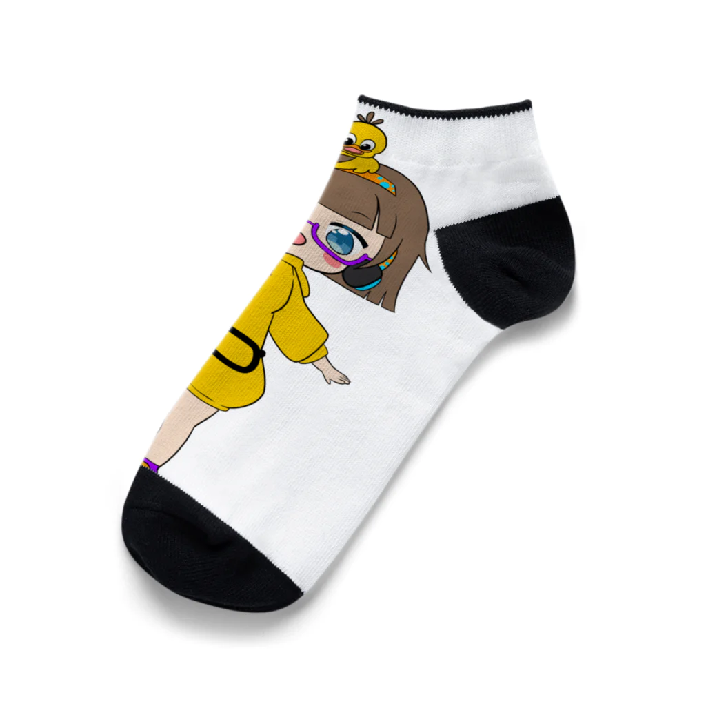 ままめがね🐣👓ぱおねのニコままめがねのくるぶしソックス Ankle Socks