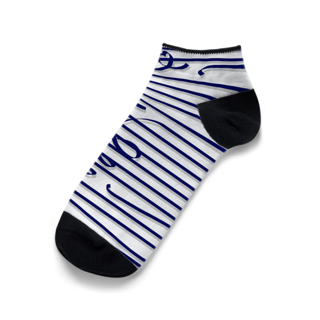 dizzyのNavy Stripes くるぶしソックス