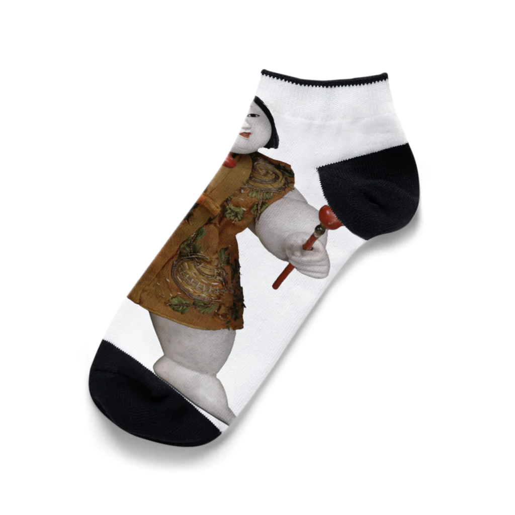 メディア木龍・谷崎潤一郎研究のつぶやきグッズのお店の御所人形（大） Ankle Socks