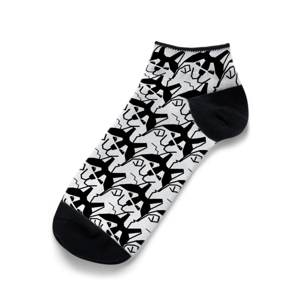 kumake工房のシバ格子？ Ankle Socks