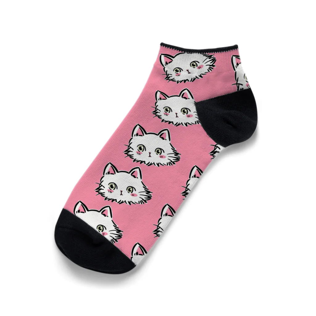 猫のきぬくんのお店のきぬくんきぬくんきぬくんきぬくん Ankle Socks