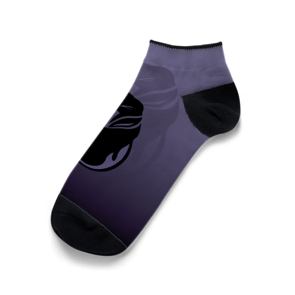 kocoon（コクーン）の夜型生活のネコ Ankle Socks