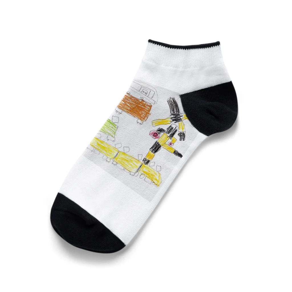 裸足になれるのふみきりマン Ankle Socks