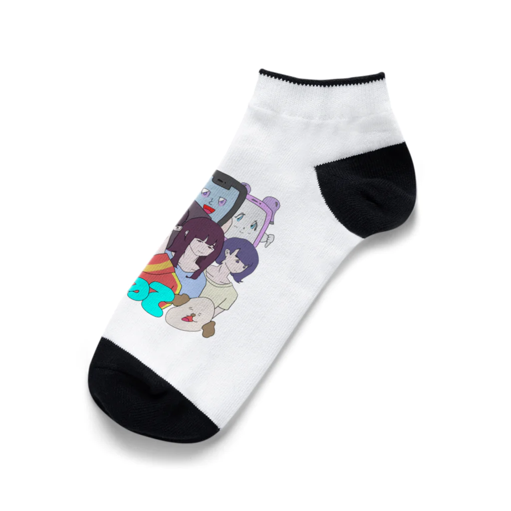 ¥anagawa Recordsのムルアイ画伯のうみのてメンバーイラスト Ankle Socks