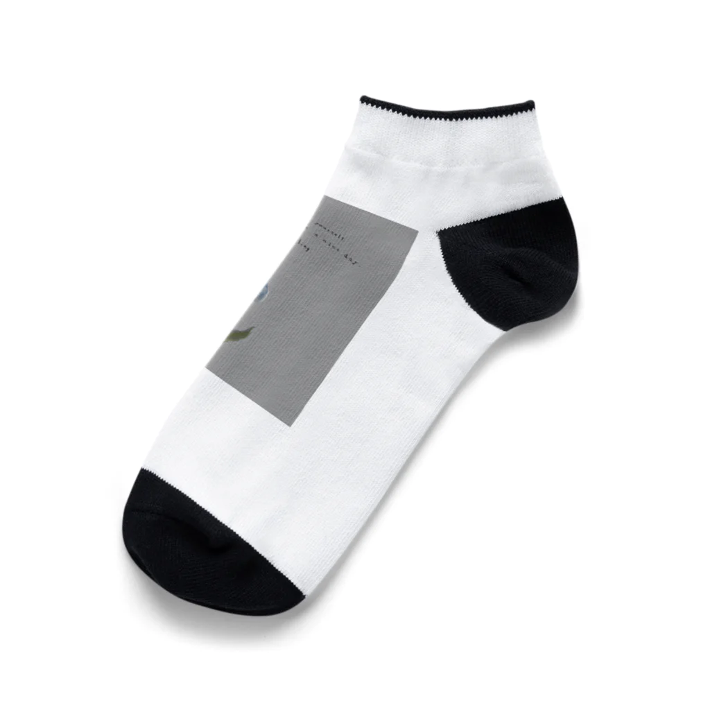 rilybiiのTULIP, white gray blue . Ankle Socks