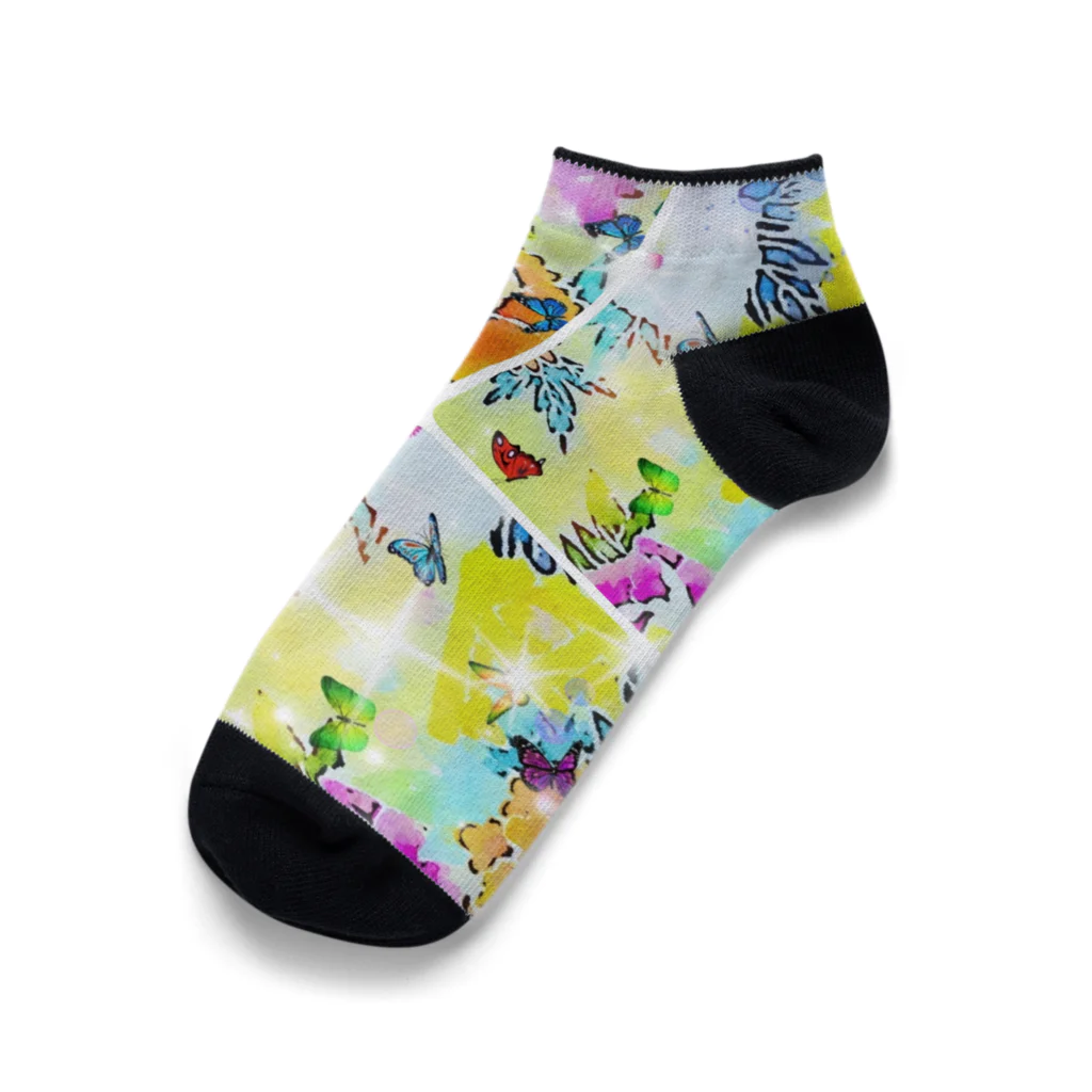 しばいぬ1大好き屋の花模様和柄グッズ Ankle Socks